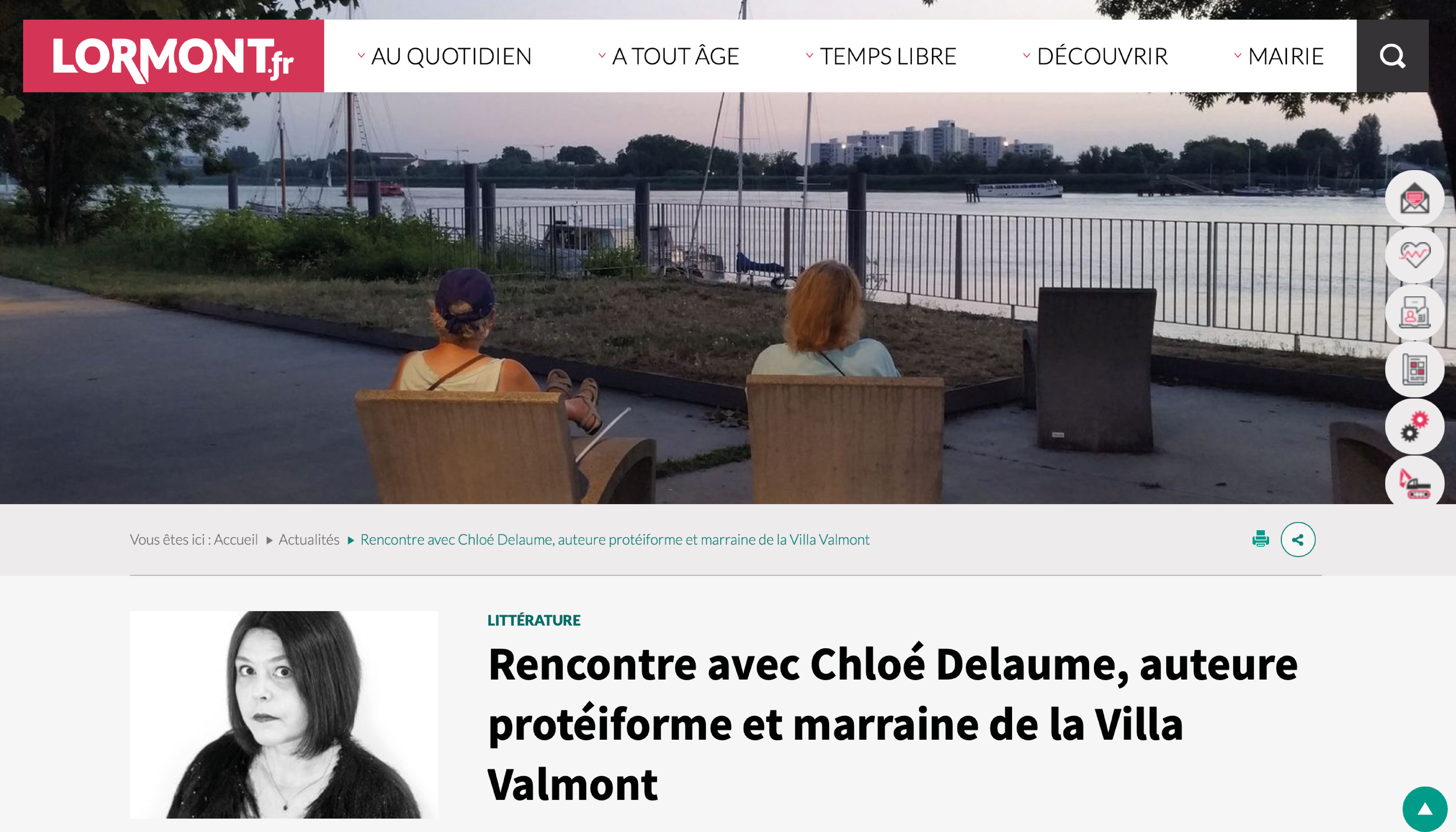 https://www.lormont.fr/actualites-109/rencontre-avec-chloe-delaume-auteure-proteiforme-et-marraine-de-la-villa-valmont-5456.html